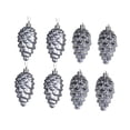 thumbnail image 1 of 8 Pieces Christmas Tree Decorations with Cone Pendant, Christmas Decoration Gray, 1 of 9
