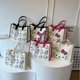 thumbnail image 2 of Hellokitty-Bolsos de lona de dibujos animados Sanrio, bolso de mano portátil de gran capacidad, bolsos de hombro para viajes, Satchel para estudiantes universitarios, 2 of 4