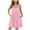 Pink, variant on Spazoro Toddler Girls A-Line Dress, Short Sleeve Solid Color Round Neck Casual Princess Dresses for Child Girls Green Size 12 T