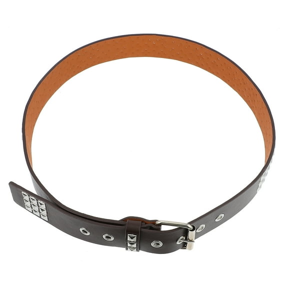 unbranded Ratchet Belt for Men Wide White Belts Women Rivet Gathering