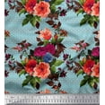 thumbnail image 1 of Soimoi Cotton Duck Fabric Geometric,Leaves & Peony Floral Print Fabric by The Yard 42 Inch Wide, 1 of 3