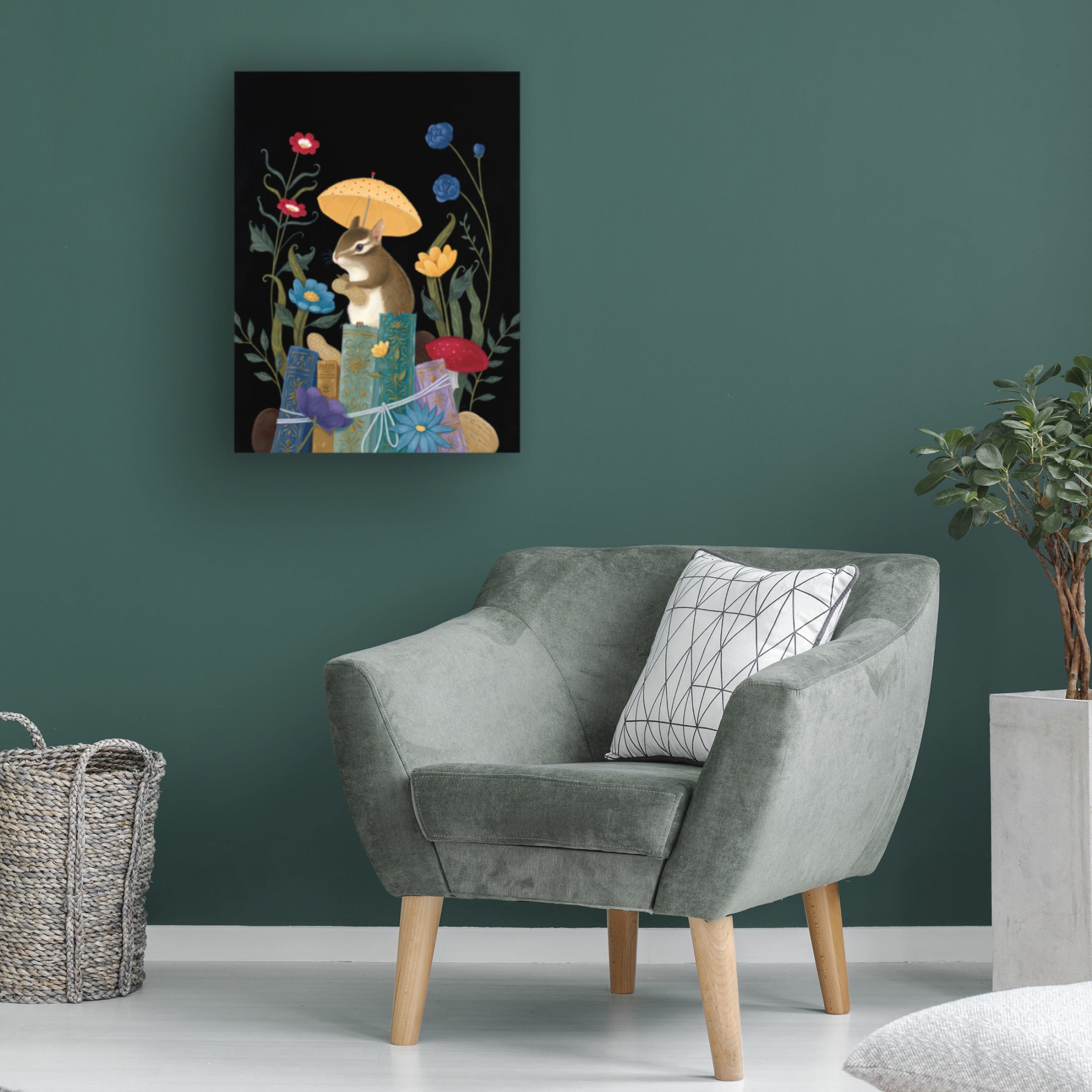 Canvas Wall Art - Gina Matarazzo 'Ambrose's Lucky Day' Wall Art for Living Room, Bedroom, or Office Décor by Trademark Fine Art - 35 x 47 Inches