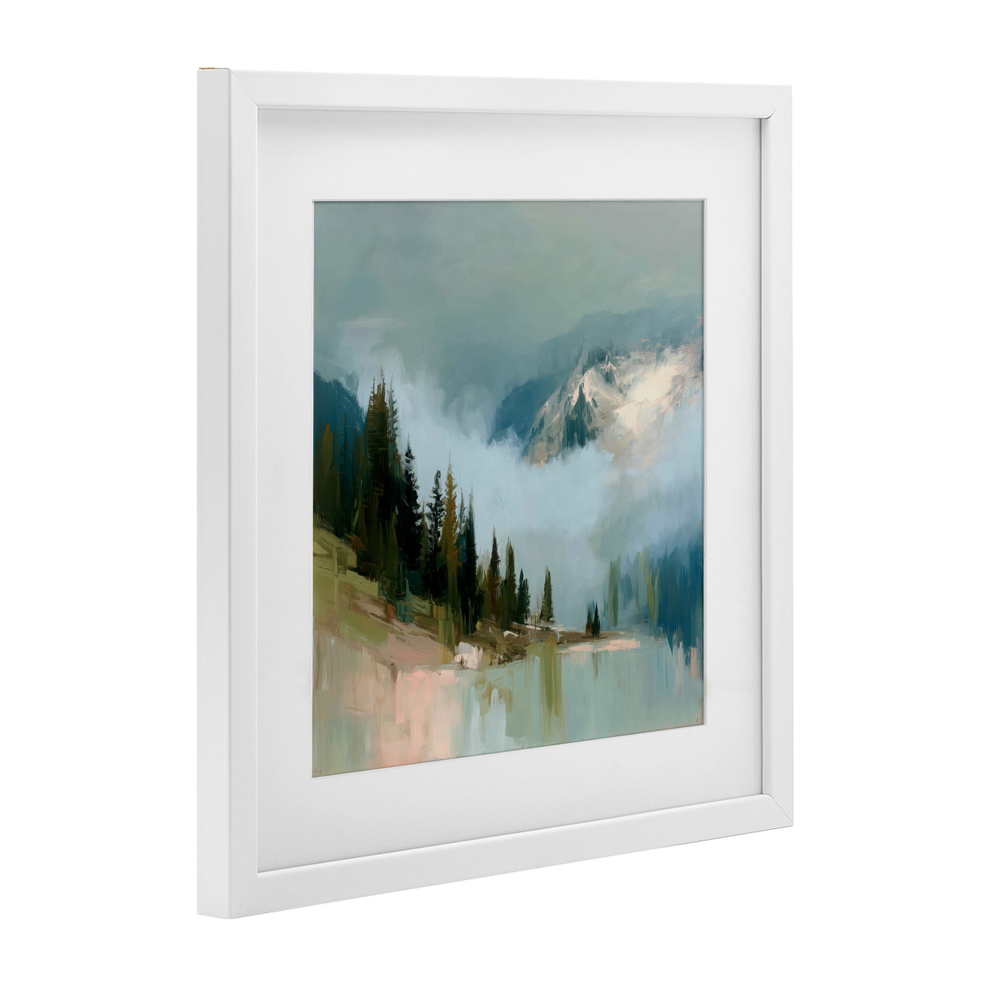 Stupell Industries Fog On The Mountains White Framed Print Under Glass, design by Kim Curinga