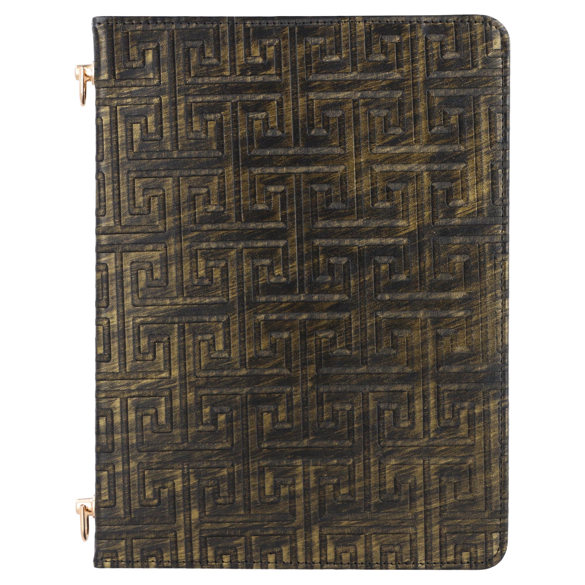 Dteck Handbag Case for iPad Air 11 inch 2024,Magnetic Leather Elegant Crossbody Folio Stand Wallet Case with Pencil Holder, Card Slots, Hand Strap, Shoulder Strap ,Black/Gold