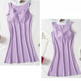 thumbnail image 4 of Antinious Womens Nightdress Plus Size Solid Sleeveless Built-In Bra Loose Sleep Dress,Nightgowns for Women,Women Pajama Dress,Purple,XL, 4 of 4
