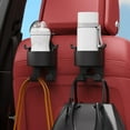 thumbnail image 5 of Worgeous  2 Pcs Car Cup Holder Headrest Back Seat Drinks Backseat Black, 5 of 8