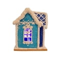 thumbnail image 5 of Miniature HANUKKAH HOUSE Blue LED Hanukkah Table Decoration, by Kurt Adler, 5 of 5