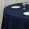 thumbnail image 6 of BalsaCircle Navy Blue 120" Cotton Blend Round Tablecloth Fabric Dining Table Cover Party Wedding Reception Birthday Catering Event Decorations, 6 of 8