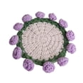 thumbnail image 3 of DOLITY Crochet Flower Coaster Compact Drinking Cup Mat for Countertop Tabletop Cafe, 3 of 9