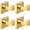 Gold, variant on 4 Pack Towel Hooks Hand Towel Holder for Bathroom Wall Livingroom Bedroom Kitchen Closet Heavy Duty Stainless Steel Hook Hanger for Robe, Bath Towel, Coat (Square Brushed Silver)