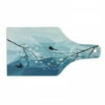 thumbnail image 1 of Snowy Trees Cutting Board, Bird Motifs Flying Around Tree Branches, Decorative Tempered Glass Cutting and Serving Board, in 3 Sizes, by Ambesonne, 1 of 2
