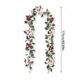 thumbnail image 3 of Suncoda 69 Inch Frosted Red Berry Stems, Christmas Garland Rattan Decoration, Red Berries Garlands for Decoration Christmas Xmas, Holiday, Wedding, Party, 3 of 7