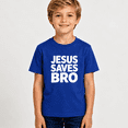 thumbnail image 2 of Boys Graphic T Shirt Jesus Saves Quote Short Sleeve Tee Faith Religious Message Style 100% Cotton Soft Kids Tops 4-13Y, 2 of 5
