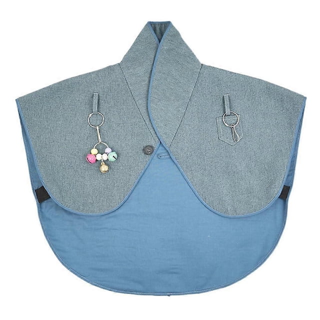 Voragrl Parrot Shoulder Protector Scratch Resistant Blue Pet Shoulder Pad Diaper Collar Shoulder Stand for Bird