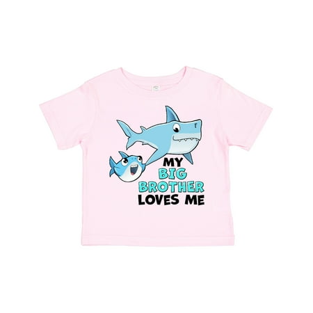 

Inktastic My Big Brother Loves Me with Cute Sharks Gift Toddler Boy or Toddler Girl T-Shirt