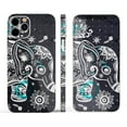 thumbnail image 3 of DesignSkinz Aztec Elephant Blue Accented Modern Illustration Full-Body Skin Decal Wrap Cover for iPhone 11 Pro, 3 of 9