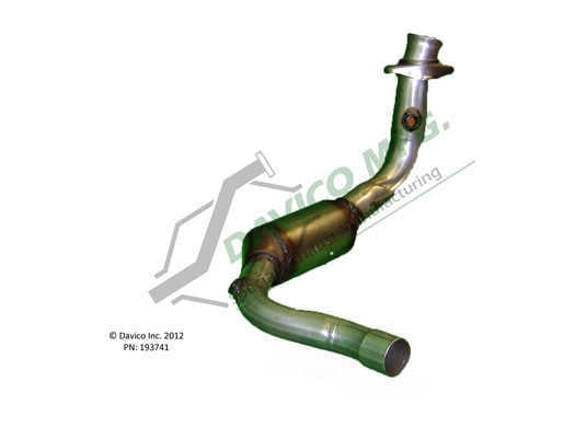 Davico Mfg Catalytic Converter P/N:193741 Fits select: 2008-2012 JEEP LIBERTY, 2007-2011 DODGE NITRO