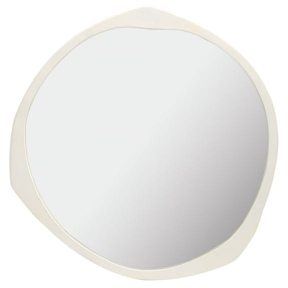 SAFAVIEH Sayori 38 in. Dia. Round Solid Mirror, Ivory