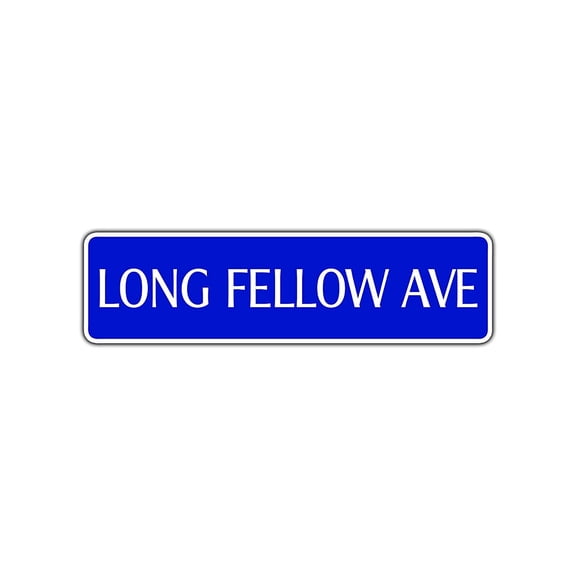 Long Fellow Ave Harley Aluminum Metal Novelty Street Sign Road Wall Gift Décor 4x13.5