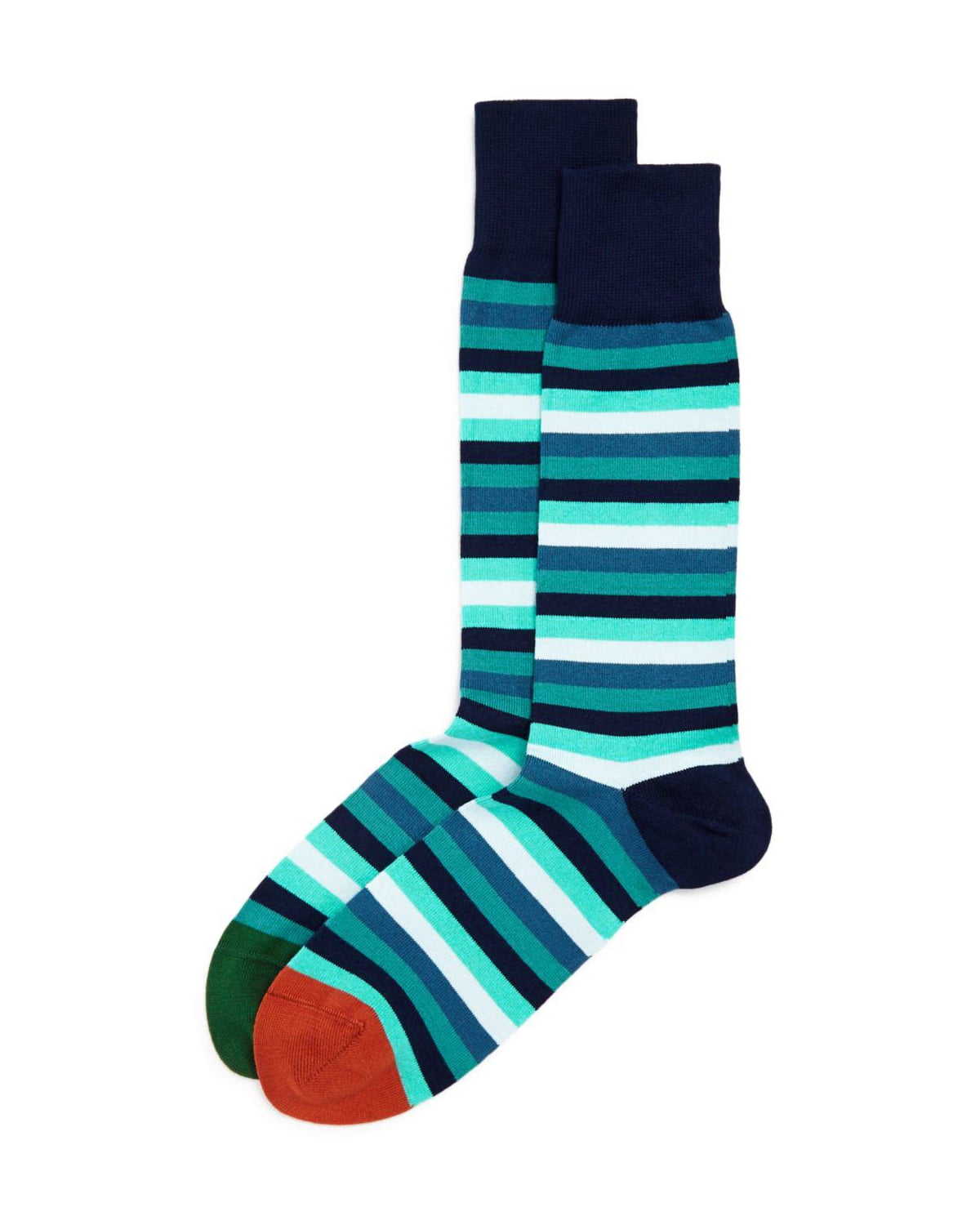 Paul Smith - Paul Smith Mens Odd Stripe Socks Green - Made In England ...