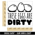 thumbnail image 2 of These Eggs are Dirty Unwashed Chicken Duck Goose Quail Carton Self-Inking Rubber Stamp Ink Stamper - Blue Ink - Large 1-1/2 Inch, 2 of 7