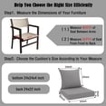 thumbnail image 4 of idee-home Outdoor Cushions for Patio Furniture, Outdoor Seat Cushions 24 x 24 with Fade Resistant Waterproof Removable Cover, Replacement Deep Seat Couch Chair Cushion for Yard Garden Deck, 4 of 8