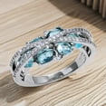 thumbnail image 2 of K-KED Women Fashion Cubic Zircon 925 Silver Filled Ring Delicate Jewelry Party Ring Sz 6-10-10, 2 of 5