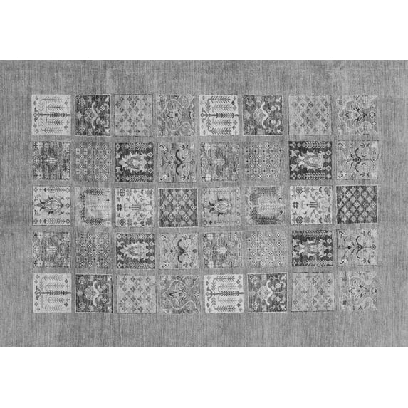 Ahgly Company Indoor Rectangle Abstract Gray Modern Area Rugs, 2' x 3'