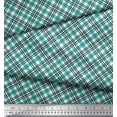 thumbnail image 2 of Soimoi Poly Georgette Fabric Diagonal Check Print Fabric by the Yard 42 Inch Wide, 2 of 3
