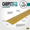 thumbnail image 4 of M-D Building Products 79244 2 In. X 36 In. Satin Brass Aluminum Fluted Carpet Trim w/ Screw Nails, 4 of 12