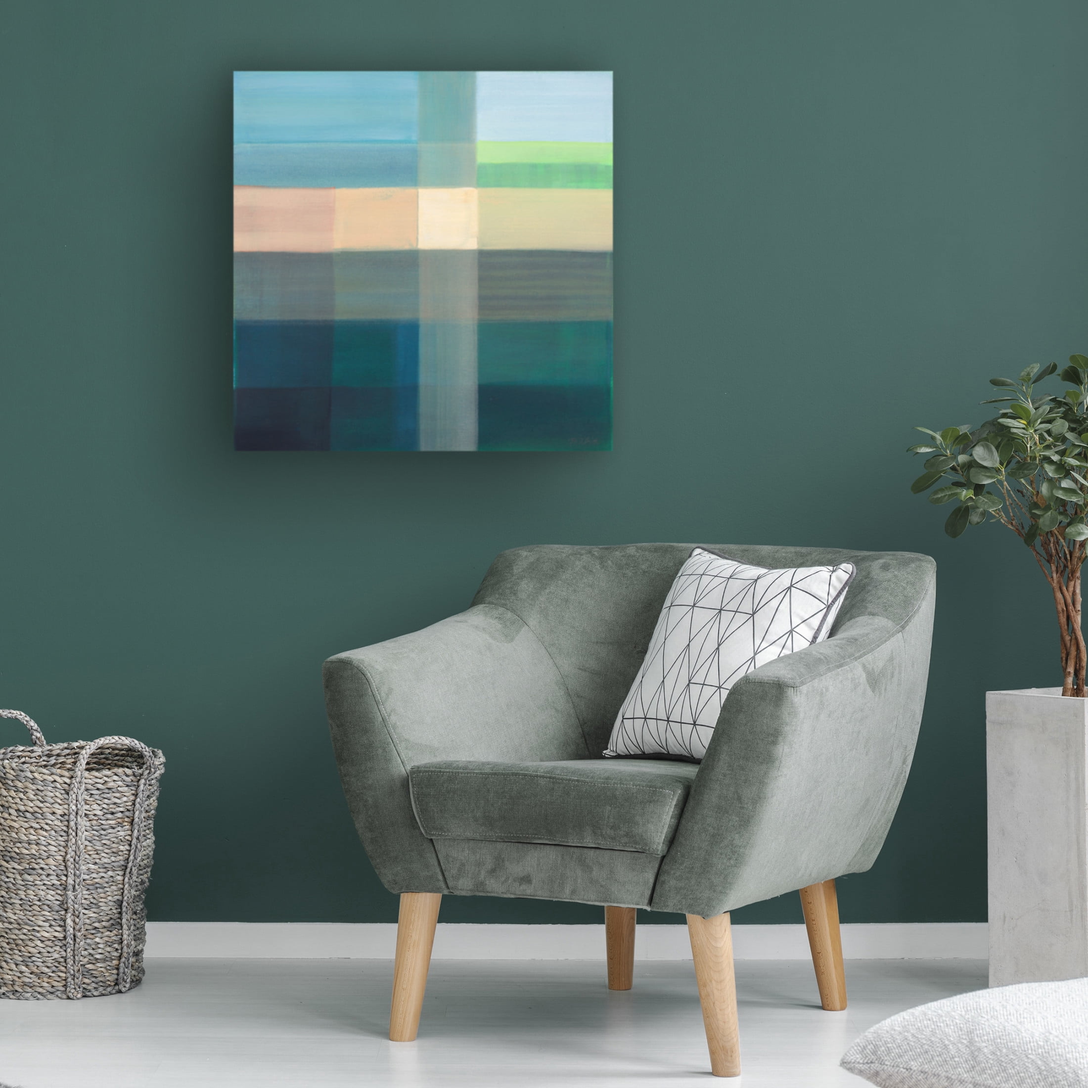 Canvas Wall Art - Mark David Smith 'Greenhouse' Wall Art for Living Room, Bedroom, or Office Décor by Trademark Fine Art - 35 x 35 Inches