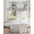 thumbnail image 4 of Abstract Shell Valances for Windows Blue Floral Ocean Coastal Valance Rod Pocket Light Filtering Short Window Treatments Curtains for Kitchen Bathroom Living Room Bedroom, 1 Panel, 42 x 18 Inch, 4 of 7