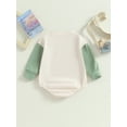 thumbnail image 4 of Bagilaanoe Newborn Baby Boy Oversized Romper Sweatshirt Long Sleeve Bodysuit Contrast Color Pullover 3M 6M 12M 18M 24M Infant Casual Tee Tops, 4 of 8