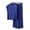 Blue, variant on Dianli PJs Loungewear Loose Fit Round Neck Short Sleeve Top And Long Pants Thermal Cozy Thickened Soft Warm Homewear Winter Pajama Set Relaxed Fit Nightwear Loungewear