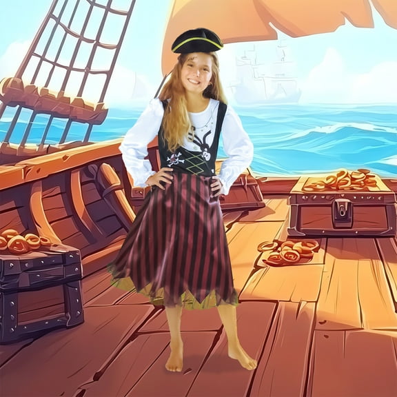 Northlight Pirate Girl Halloween Children's Costume - Ages 4-6 Years