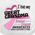 thumbnail image 4 of Inktastic I Love My Great Grandma Breast Cancer Awareness Hope, Support, Love Boys or Girls Baby Bib, 4 of 4