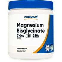 Nutricost Magnesium Bisglycinate Powder (Unflavored, 250 Grams) - Non-GMO, Vegan Supplement