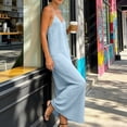 thumbnail image 6 of YTCAMLO Backless Womens Cami Dress Casual Summer Spaghetti Strap Sleeveless Smocked Maxi Dresses Loose Fit Vacation Sundress, 6 of 9