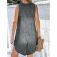 thumbnail image 3 of Cupshe Women's Denim V-Neck Mini Dress Sleeveless Dresses V Neck Dressing Casual Summer, Sizes XS-XL, 3 of 10