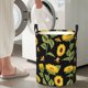 thumbnail image 5 of Balery Bees and Sunflowers Cesta de ropa redonda con asas, impermeable, independiente, para ropa, juguetes, dormitorio y familia-Small, 5 of 6
