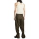 thumbnail image 2 of Sunloudy Pantalones de Mujer, Casual Cordón Amarrado Cintura Color Sólido Elástico Ajustable Tobillo Recto Suelto Pantalones Sunloudy moda, 2 of 6