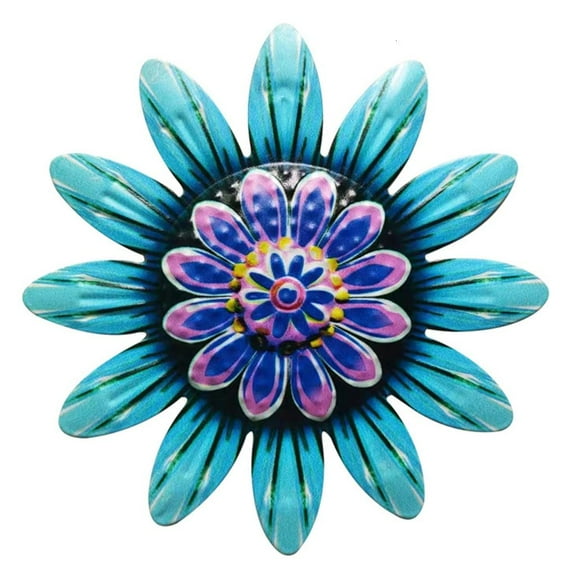 Ciwanning Vintage Styles Metal Flower Wall Art Durability Craftsmanships Iron Flower Wall Sculpture For Bedroom Garden Metal Floral