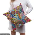thumbnail image 5 of Ambesonne Mandala Fabric by the Yard Upholstery, Ethnic Folk Round Flowers, 1 Yard, Multicolor, 5 of 5