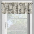 thumbnail image 2 of Ambesonne Compass Valance Pack of 2, Continents Pattern, 54"X12", Black Grey Tan, 2 of 5