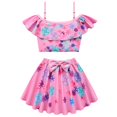 thumbnail image 1 of Girls Swimsuits Flower Printed: 2PCS Elastic Bathing Suit Beach Swimwear for Kid, 1 of 3