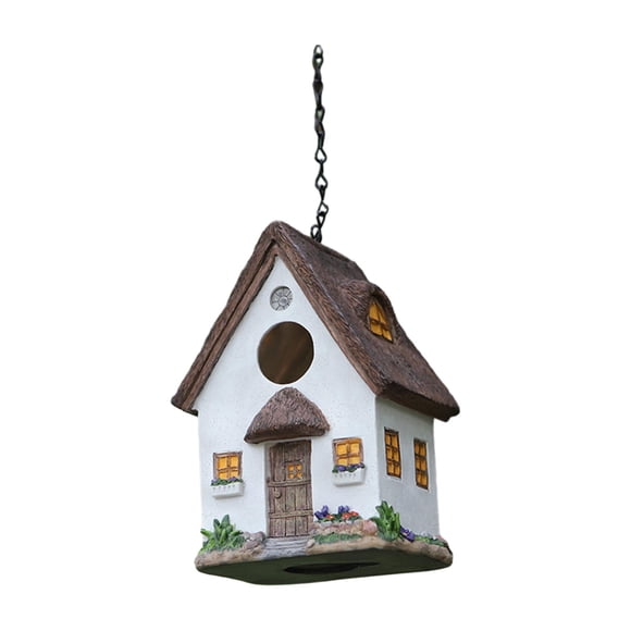 ZheElen Hanging Bird Houses Weather Restance Rustic Style is made of durable Birdhouse for Yard Trees