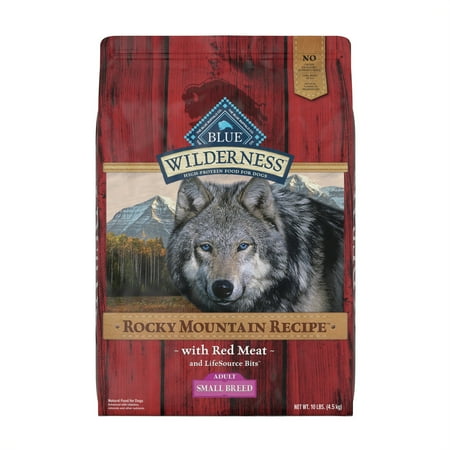 Blue Buffalo Wilderness Rocky Mountain Recipe High Protein, Natural Adult Small Breed Dry Dog Food, Red Meat 10-lb