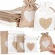 thumbnail image 2 of Typpkmm Cotton Linen Burlap Bag with Heart Jute Drawstring Candy Gifts 10Pcs, 2 of 7