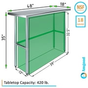 18 x 48 Stainless Steel Work Table with Open Base