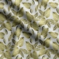 thumbnail image 1 of Soimoi Leaves Print,Cotton Cambric, Quilting Fabric Sold by The Yard 42 Inch Wide, Medium Weight Cotton Fabric, SewingSupplies,White & Olive Green, 1 of 5
